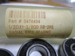R8 2RS 0.5″ ID x 1.125″ R8 2RS 1 Row Double Seal Radial Ball Bearing QTY 3