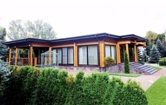 MODERN LOG HOUSE KIT #LH-240 ECO FRIENDLY WOOD PREFAB DIY BUILDING CABIN HOME