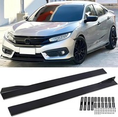 Universal Car Side Skirts 86.6 inch Extensions Body Kit Splitter Lip