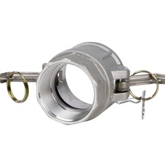 2 pcs Aluminum Camlock (2″ part D) Cam & Groove Hose Fittings, cam Lock Fitti…