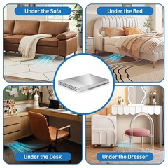Floor Air Vent Extender for Under Furniture – Aluminum Alloy Metal Material,H…