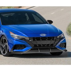 3pcs STP-Style Bumper Lip Spoiler for Elantra N-Line 2021-2023 Matt Black