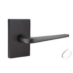 Athena Lever Right Hand Privacy with Modern Rectangular Rose Flat Black