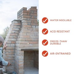 Refractory Mortar – High Temperature Mix for Fireplaces, Fire Pits, Chimneys, Pa