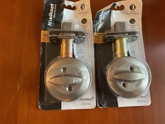 Lot Of 2 Kwikset 663 Single-Sided Deadbolt Lock in Satin Nickel
