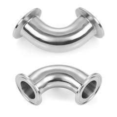 90 Degree Elbow Sanitary Tri Clamp Fitting Adapter A2/A4 Stainless Steel Elbow