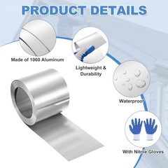 1060 Aluminum Flashing Roll, 118″ X2″ X0.031″ Aluminum Roof Panels