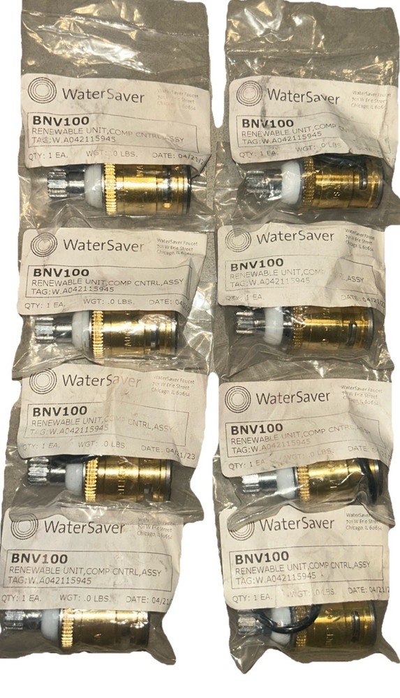 *QTY 8* WaterSaver BNV100 Right Hand Renewable Unit Compression Control Assy. 1C