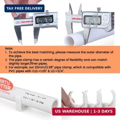 16mm/0.63″ (50 PCS) U-Shaped PVC Pipe Clamps (White), Hose Hanger Support, High