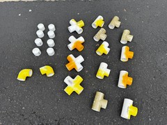 24 Piece Lot of 3/4” PVC Fittings. Assortment Shown In Photos.