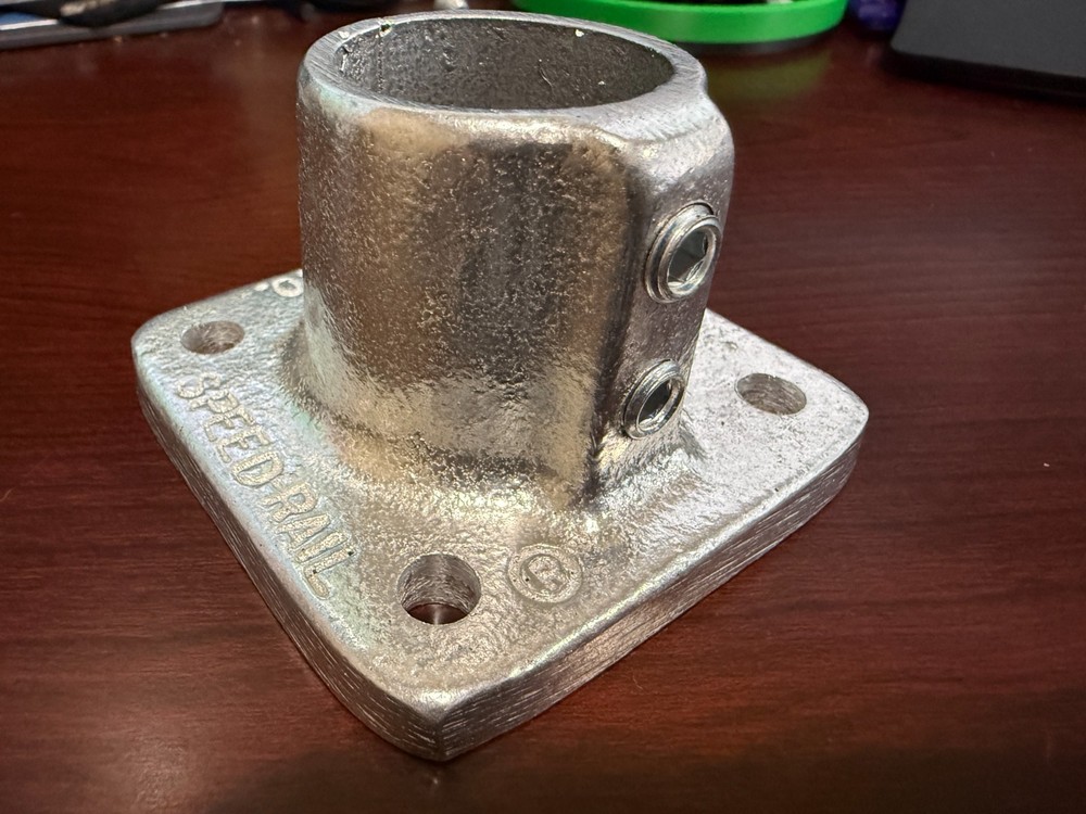 Brand New Hollaender Speed Rail Base Flange 1 inch pipe #45-6