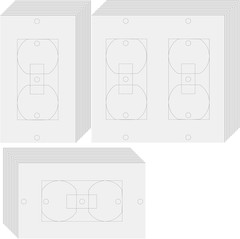 Manzhenli 30 Pcs Electrical Outlet Insulation Pads, Draft Sealers | Foam Gasket