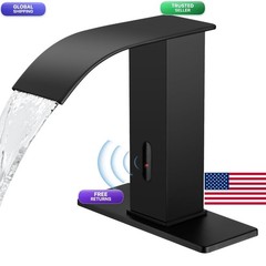 ZHIXINGKX Automatic Motion Sensor Faucet Waterfall Spout,Stainless Steel Sink