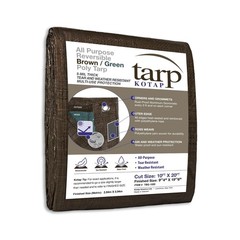 Kotap 10 x 20 Ft. All-Purpose Multi-Use Protection/Coverage 5-mil Poly Tarp, …