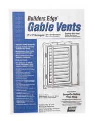 Builders Edge 120061218117 12″ x 18″ Rectangular Vent 117, Bright White