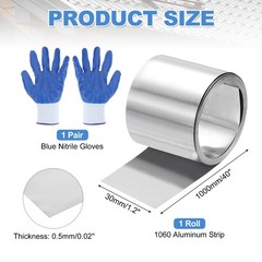 1060 Aluminum Flashing Roll, 40″ X1.2″ X0.02″ Aluminum Roof Panels