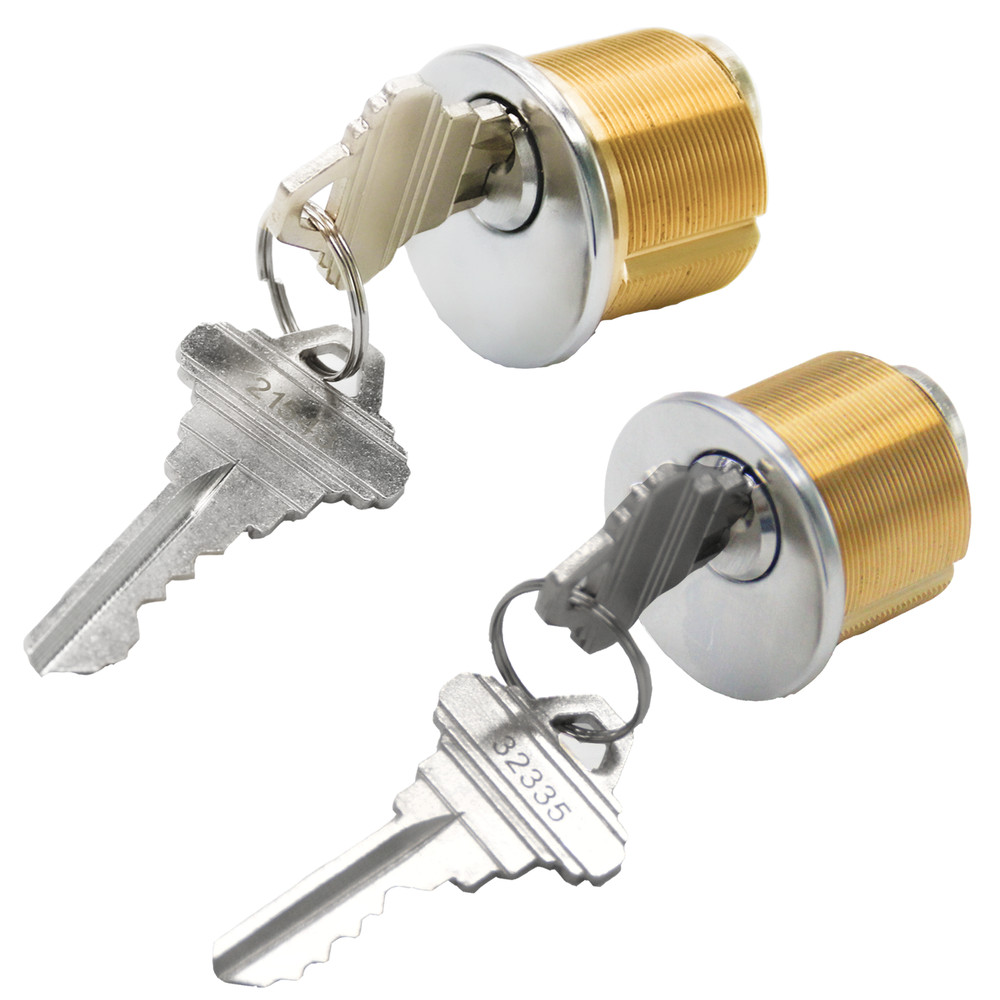 2Set Mortise Lock SC1 Cylinders Adams Rite Type Brass 1” Mortise Cylinder