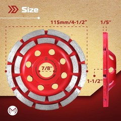 Contractor Concrete Grinding Kit Dust Shroud Diamond Cup Wheel Masonry Tool