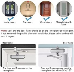 MARIE Automatic Door Closer Commercial Grade 2 Spring Heavy Duty Fireproof Ad…