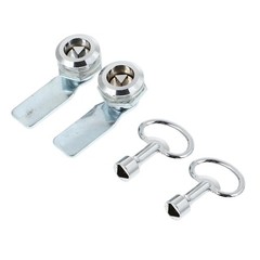 Set of 2 Triangle Box Lock Zinc Alloy Cabinet with Keys Cabinets Locks