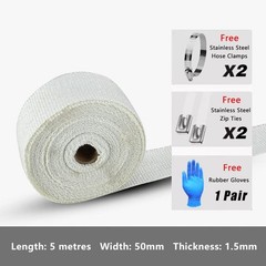 Motorcycle Auto Exhaust Heat Wrap Tape Insulation Fiberglass Heat Shield Roll