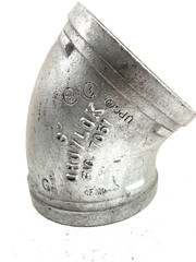 GRUVLOK Style 7051 6″ Galvanized 45-Degree Elbow Grooved End IPS Pipe Fitting