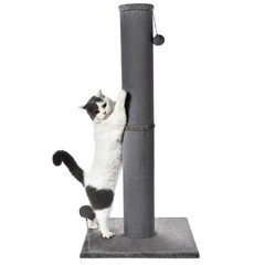 Cat Craft Bobcat Tall Cat Scratching Post – Durable Carpet, Large, Gray