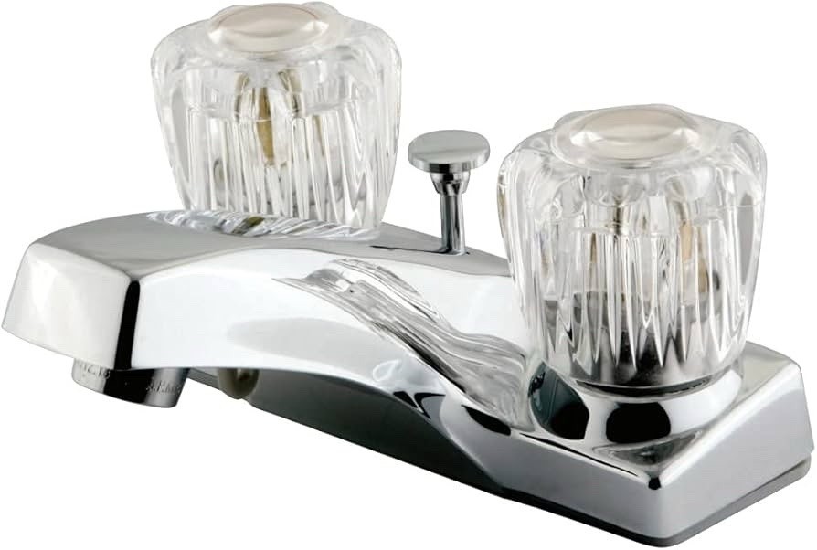 Kingston Brass KB101LP Columbia Centerset Lavatory Faucet w’ Brass Pop Up Chrome