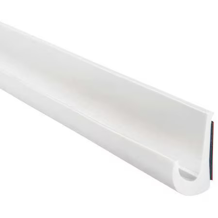 Trim-Lok Drw-125 White Polyvinyl Chloride Drip Rail 125 Ft L, 7/8 In W, 1/2 In H