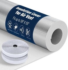 Attic Fan Insulation Cover, 39 x 55 Inch Aluminum Foil Attic Ceiling Shutter …