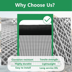 Fiberglass Geogrid Roll 4Ft X 164Ft, 50KN Ground Stabilization Grid for Retainin