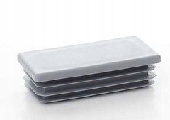 10 x Louver Plugs Rectangle Tube 80 x 120 mm Rectangle Grey End Caps Plastic