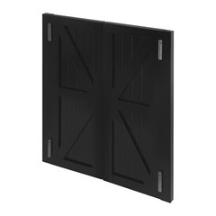 Dual Partition Door, Partition Door, Porch Entrance Door 90x70x3.5cm Black