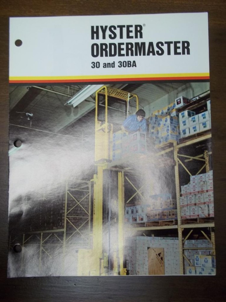 Hyster Lift Truck Brochure~R30B R30BA Ordermaster~Catalog Insert 1973