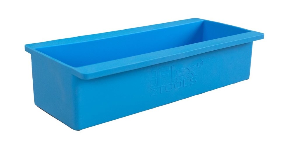 MUDFLEXTOOLS 10.5” Ez Clean Flexible Drywall Mud Pan Soft Silicone Non Stick