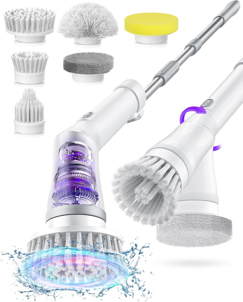 NBONEBS Electric Spin Scrubber, Cordless Shower Scrubber Rotary Floor Brushes…