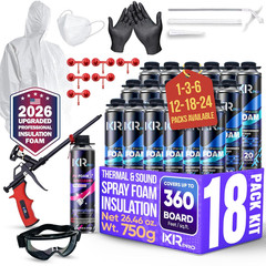 Spray Foam Insulation Kit (18 PK Kit-26.46Oz) Expanding Sealant, Closed Cell Spr