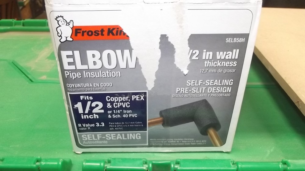 20pk Thermwell 5ELB58H Elbow Pipe Insulation Polyethylene For 5/8 X 1/2 T129