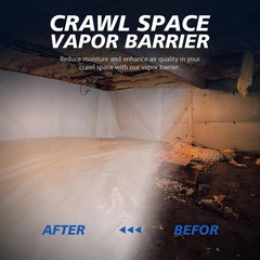 Crawldryer Crawl Space Vapor Barrier – 12 Mil 10 X 25 Heavy Duty Plastic