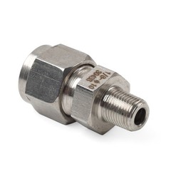 1pc Compression Tube Fitting 1/8 PT Male x 10mm OD Tube Stainless Steel