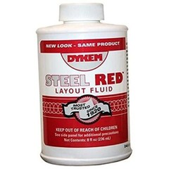 04968 Red Layout Fluid – 8 oz Brush-In-Cap Bottle – 80496 [PRICE is per EACH]