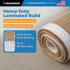 Sandbaggy Curelap Burlene – Concrete Curing Blanket – 100 Ft x 10 FT – 5 Rolls