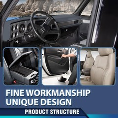 TPE Dash Cover Fit GMC Chevy Full Size Pickup 1981-1987, Dark Blue