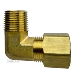 2 PC 1/2″ Compression x 3/8″ MNPT 90 Degree Brass Compression Elbow Pipe Fitting
