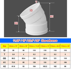 PVC Elbow Adhesive Drain Waste Vent With or no Checkpoint 50 /75mm Pipe Fittings