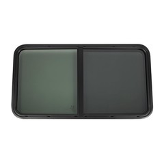 Teardrop Camper Window 42×22 Horizontal Sliding Glass RV Replacement with Screen