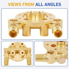 semkalo Freestanding Tub Fillers Manifold Rough In Valve, Fit for Gold