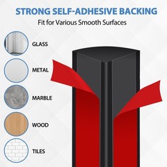 Flexible Quarter Round Trim Peel & Stick Rubber Self Adhesive Wall Corner Moldin