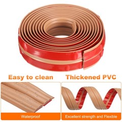 Wall Corner Protector 1.6″ 10FT Self Adhesive Wall Trim Molding, Light Brown