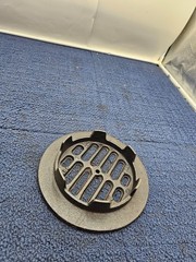 NYLOPLAST 8″ Drop-In Grate. Ductile Iron, Round, Black Fits 8″ Pipe